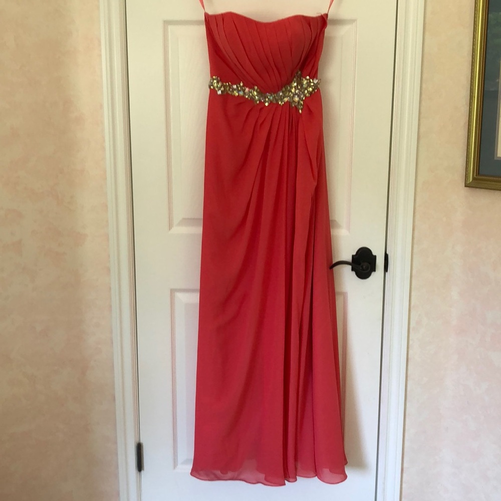 Coral Embezzled Prom/Homecoming Gown, 6